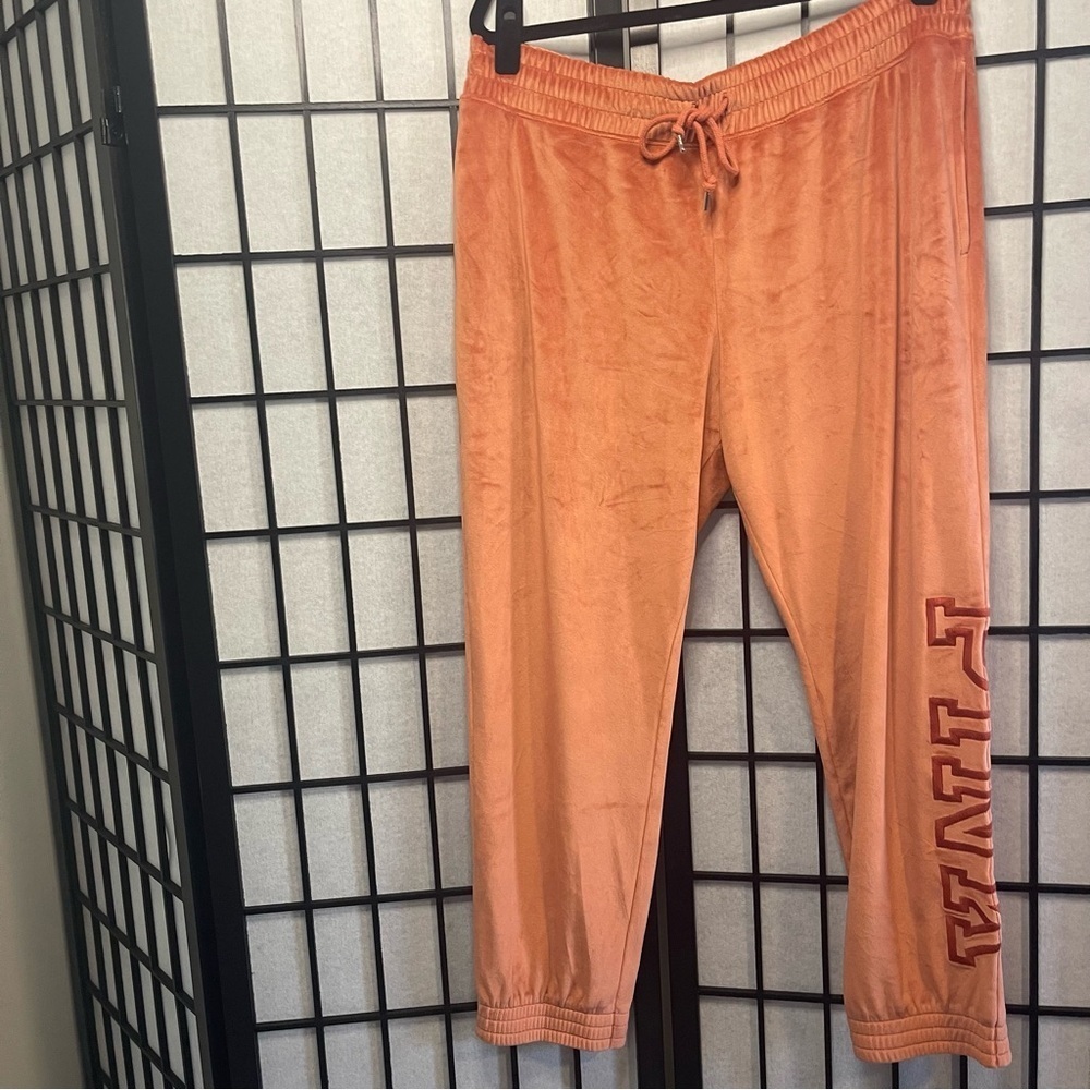 PINK by Victoria Secret Velour Orange Jogger Pants XL
